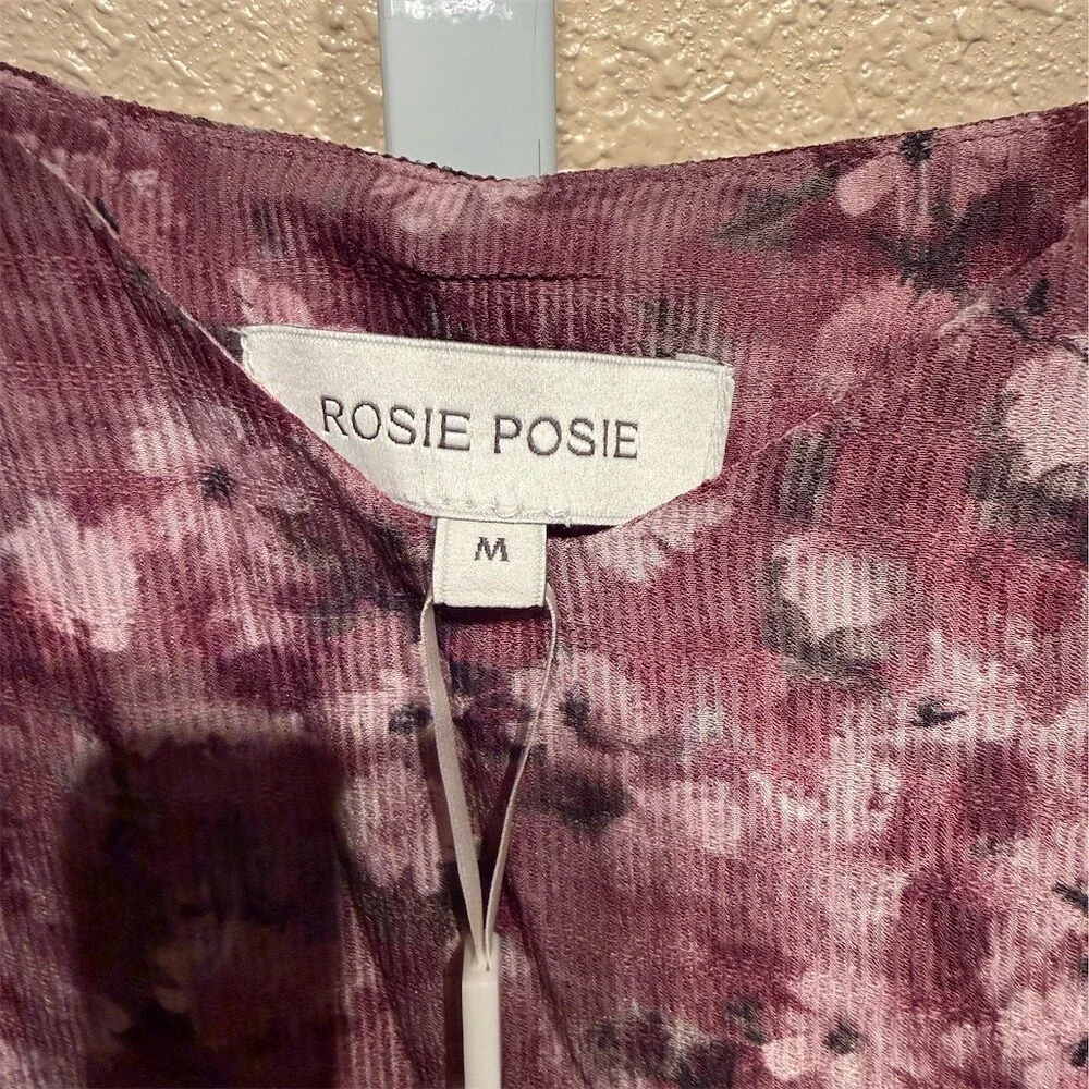 Rosie Posie Floral Midi Dress Womens M floral Slip Sundress nwt flowy - Picture 7 of 8